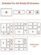 SMARTAKE 29-Piece Drawer Organizer with Non-Slip Silicone Pads, 4-Size Desk Drawer Organizer Trays Storage Tray for Makeup, Jewelries, Utensils in Bedroom Dresser, Office and Kitchen (Clear) - size: X Large