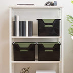 IRIS USA Large Portable Desktop File Box with Open Lid, 4 Pack, Side Handles, Hanging File Folders, Tabs & Inserts, Letter Size, Magazines, Newspapers, Mail, Books, Notebooks, Black - style: Black L - 4 Pack