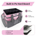 Large Rolling Cleaning Caddy Bag with Wheels, with Detachable Trolley, Cleaning Bags on Wheels for Housekeepers, Cleaning Cart Supplies Organizer for Home, Car, Picnic (Pink) - color: Pink