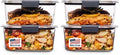 Rubbermaid Brilliance BPA-Free Food Storage Containers, Medium Deep, 4.7 Cup, Airtight & Leak-Proof, Microwave & Dishwasher Safe, 4 Count (Pack of 2) - size: 4.7 Cup