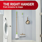 Command Broom and Mop Grippers,2 Hangers and 4 Strips,Damage-Free Hanging Wall Mount-and Mop Holder,Household Cleaning Organizer for Christmas Decorations,Holds up to 4 lb,Plastic,(Pack of 6) - size: 2 Broom Grippers (Pack of 6)