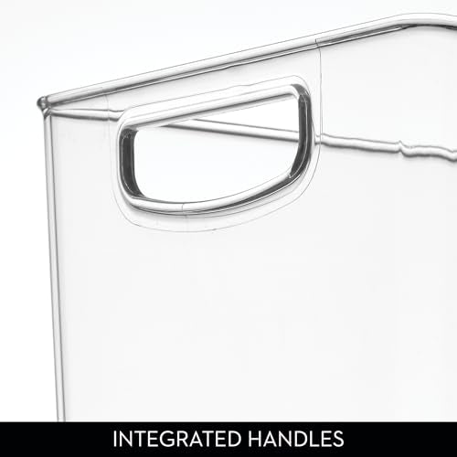 iDesign Pantry Bin with Handles - Kitchen Storage Bins for Cabinets, Pantry, or Fridge - Clear - style: Pack of 1