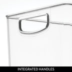 iDesign Pantry Bin with Handles - Kitchen Storage Bins for Cabinets, Pantry, or Fridge - Clear - style: Pack of 1