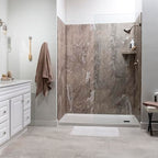 Palisade Vinyl Waterproof Corner Shower Shelf in Venetian Marble - color: Venetian Marble