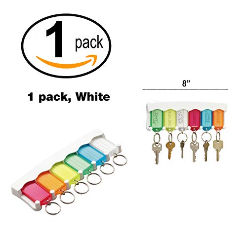 Lucky Line Key Tag Rack with 6 Tags, Multi Color (60560) - color: 6 Tag - Key Rack