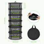 MEKOLIFE Herb Drying Rack with Mesh Design, Hanging Drying Rack with Green Zipper & Garden Pruning Shears – Versatile Plant Drying Solution (6 Layers) - size: 6 Layers