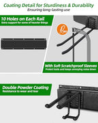 PIYILO Garden Tool Organizer 48 in with 18 Garage Hooks, Heavy Duty Garage Wall Hooks for Hanging Ladder, Bike, Tool Storage Rack for Yard Tools, Shovel, Shed (23 Pack) - size: 48 inch 18-Hook