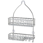 Simple Houseware Bathroom Hanging Shower Head Caddy Organizer, Chrome (26 x 16 x 5.5 inches) - color: Chrome, size: Large