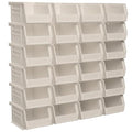 Akro-Mils 30210 AkroBins Plastic Storage Bins, Space-Saving Stackable Bins for Garage, Pantry, Craft Organization, 5" x 4" x 3", Stone, 24-Pack - color: Stone