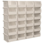 Akro-Mils 30210 AkroBins Plastic Storage Bins, Space-Saving Stackable Bins for Garage, Pantry, Craft Organization, 5" x 4" x 3", Stone, 24-Pack - color: Stone