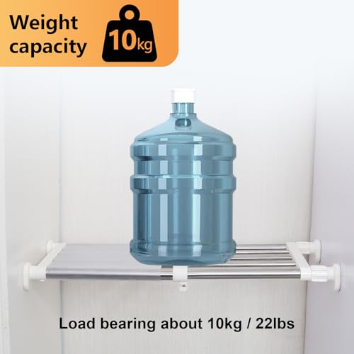 BAOYOUNI Tension Shelf Expandable Clothes Closet Organizer Rack Adjustable DIY Wardrobe Dividers Separator Ivory, 15.75-23.62 Inches - size: (15.75-23.62) IN