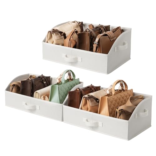 GRANNY SAYS Shelf Storage Baskets, Clothes Storage Bin, Organizer and Storage Bins, Trapezoid Storage Boxes, Clothing Bins for Changing Table Closet Shelves, Pearl White, Jumbo, 3-Pack - color: Pearl White, size: 19¾"L x 11"W x 7¾"H