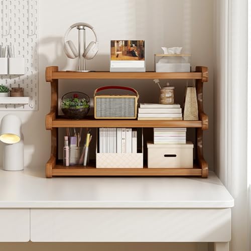 KNERS Bamboo Shoe Rack, Multi-Layer Space-Saving Shoe Organizer for Entryway, Bedroom or Living Room, Stable & Easy to Install, 3-Tier / 5-Tier / 6-Tier Options (3 Layer - 50cm) - size: 3 Layer - 50cm