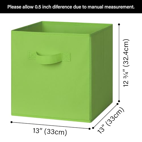 GRANNY SAYS 13 Inch Cube Storage Bins, Colorful Cube Storage Organizer, Fabric Storage Bins, Storage Cubes for Shelves, Closet, Toy Storage Bins for Kids Room, Play Room, Rainbow, 6-Pack - color: Rainbow, size: 13 Inch-6 Pack