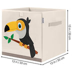 Foldable Animal Cube Storage Bins Fabric Toy Box/Chest/Organizer for Kids Nursery, 13 inch (Toucan) - color: Toucan
