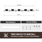 Broom Holder Wall Mount, Stainless Steel Broom Hanger Wall Mount, Heavy Duty Mop and Broom Holder Tool Racks Utility Hooks for Laundry Room Garden Garage, Black (5 Racks and 4 Hooks) - color: Black, size: 1Pack 5R4H