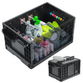 Wash and Garage Organizer Box, Foldable Plastic Crates for Foam Cannon with 1/4 Inch Quick Connector, Large Detail Car Care Box, Trunk Organizer for SUVS Sedans