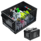Wash and Garage Organizer Box, Foldable Plastic Crates for Foam Cannon with 1/4 Inch Quick Connector, Large Detail Car Care Box, Trunk Organizer for SUVS Sedans