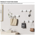 Coat Rack Wall Mount Coat Hooks - White Hook Rack with 3 Hooks Aluminum Wall Rack Hooks for Hanging Coat Hat Bag Towel Hanger Rustproof Coat Holder - color: White, size: Square 3 Hooks 1 Pack