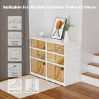 3-Tier Portable Shoe Rack Organizer for Closet, 12 Pairs Shoe Container Bins, Clear Plastic Collapsible Shoes Storage Box, Stackable Sneaker Storage Shoe Cabinet with Door - size: 3 Tiers - 12 Pairs