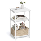 VASAGLE Side Table, Small End Table, Tall Nightstand for Living Room, Bedroom, Office, Bathroom, White ULET273W14 - color: White