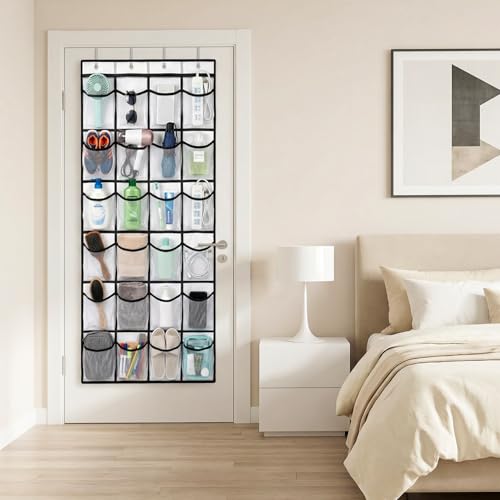 Magnetic Cruise Organizer, Over The Door Organizer for Cruise Ships with 24 Large Clear Pockets, Magnetic Shoe Rack for Door, Hanging Door Organizers for Cabin Cruise Essentials 2026（ 56.7" x 21.2"）