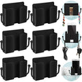 Jetec 6 Pcs Wall Mount Phone Holder Self-Adhesive Wall Beside Organizer Storage Box Plastic Charging Phone Stand Remote Brackets Holder for Bedroom(Black) - color: Black