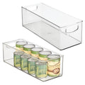 iDesign Plastic Stackable Pantry Bin for Kitchen Cabinets or Fridge, Set of 2, Clear, Made in USA - style: Pack of 2