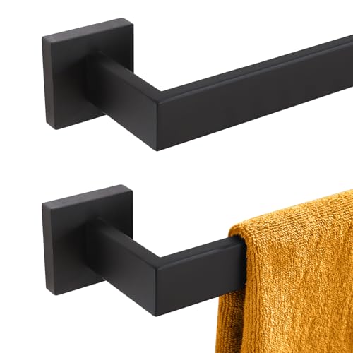 KOKOSIRI 32-Inch Single Towel Bar, Bathroom Kitchen Towel Holder, Wall Mounted SUS304 Stainless Steel Towel Rack 2 Pack, Matte Black, B4003BK-L32-P2 - color: Matte Black, size: 32-Inch (2 Pack)