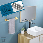 KOKOSIRI 12 Inch Hand Towel Holder Bath Towel Bar Kitchen Dish Cloths Hanger Stainless Steel Wall Mount, Brushed Gold, B4003BG-L12 - color: Brushed Gold, size: 12-Inch