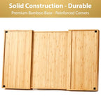 Umilife Extra Large Expandable Kitchen Siverware Utensils Drawer Organizer, 19" Deep for Big Drawer, Adjustable Bamboo Wood Drawer Divider with Curved Grooves, Cutlery Tray Flatware Holder - size: Expandable 19~33 x 19 inch