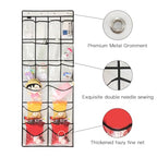 2 Pack Extra Large Hanging Crystal Clear Over Door Shoe Organizers, Closet Shoe Rack Organizer, 12+6 Pockets, 8 Hooks, White (59" x 21.6") - color: WH&TR