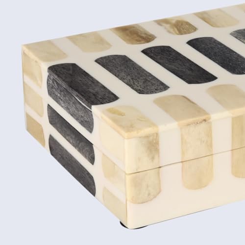 Handicrafts Home Decorative Keepsake Box 8x5 – Small Organizer Box with Lid, Boho Decorative Storage, Retro Memory Box, Unique Coffee Table Décor, Jewelry or Trinket Box, Modern Shelf Decorative Box - color: PATISSERIE-CARAMEL, size: 8x5x2 Inch