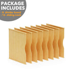 SpaceAid 8 Pack Tray Dividers for Cabinets, Bamboo Kitchen Cookie Baking Sheet Organizer for Cabinet, Vertical Pan and Trays Organizers for Pantry Storage - size: 8 Pack (23.5"D x 23.7"H)