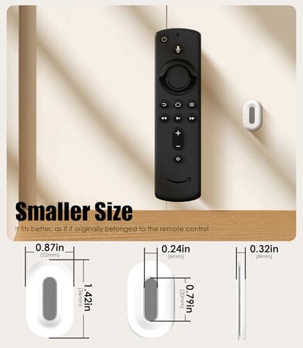Nearockle 6 Pack Magnetic Remote Control Holder Wall Mount, 2025 Upgraded Smaller & Stronger Magnetic Silicone Remote Control Organizer TV Remote Charger Holder Caddy Back of TV (White) - color: White, size: 6 Pack
