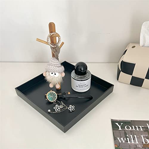 Shinpuru Key Tray & Key Bowl, Jewelry Tray with Wood 3-Tier Hanging Organizer - Multi-Functional Entryway Tray, Perfect for Key Bowl, Ring Holder, Jewelry Dish Organize (Black Square) - color: Black Square