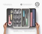 Joseph Joseph DrawerStore Expanding Tiered Flatware Cutlery, Utensil, and Gadget Tray, Expandable In-Drawer Kitchen Space-Saving Organizer, Recycled Plastic - size: Expandable, style: Flatware & Utensils Organizer
