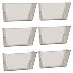 Gawerk Clear Acrylic Single Pocket, Plastic Hanging Wall Mount File Holder for Office Home (Gray, 6 Pack) - color: Gray, size: 6 Pack