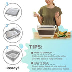 GIMWA Collapsible Wash Basin with Drain Plug - 2.4 Gallon Foldable Kitchen Sink for Baby Bottles, RV Camping, Space-Saving Dish Tub (Gray-Gray) - color: Gray-gray