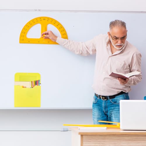 Fuutreo 6 Pcs Magnetic Wall File Organizer Magnetic Wall File Holder Refrigerator Magazine Holder for Mail Letters Paper (Macaron Color,Vertical-large) - color: Macaron Color, size: Vertical-Large