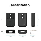 elago Universal Remote Holder Mount Compatible with Apple TV Remote and All Other Remote Controls - Adhesive Tape or Screw Mounting Options, Available Wired Charging [Small] [1st Gen] [Black] - color: Black, size: Small - 1 Gen