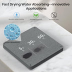 BOTEMY Toothbrush Holders with Quick Drying Mat—Black Toothbrush and Toothpaste Holder for Bathroom—Upgrade 3 Slots Openwork Design Bathroom Counter Organizer for Electric Toothbrush,Razor,Toothpaste - size: Medium