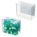 iDesign Magnetic Small Clear Plastic Organizer Bins for Laundry Room Storage - 2-Pack - size: Small, style: Pack of 2