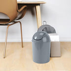 Umbra 1.25 Gallon Mini Waste Can with Removable Swing-Top Lid - Small Garbage Bin for Kitchen, Bathroom, Bedroom, Office - Compact Trash Can Fit Under Tables & Counters - Steel Blue - color: Steel Blue