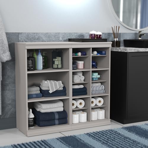 ClosetMaid Modular Storage Shelf Unit with 3-Shelves, Taupe - color: Taupe