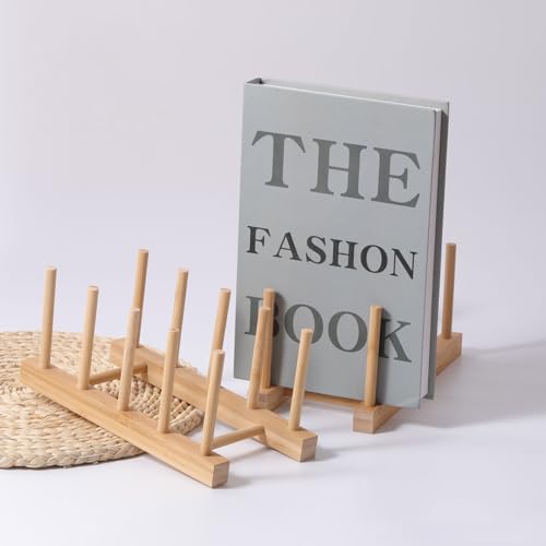 Kunovo Bamboo Dish Rack,Pot lid/Plate/Cutting Board Organizer for Kitchen cabinets,Bottle Drying Holder… (4G) - color: 4g