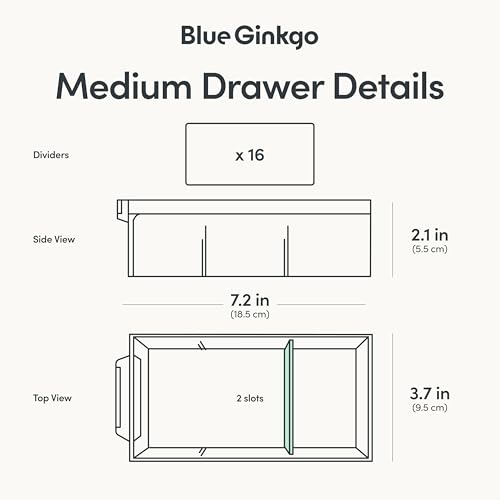 Blue Ginkgo Medium 16-Drawer Cabinet – Stackable Clear Organizer for Hardware, Beads, Plastic Bricks, Office, and Craft Storage (Made in Korea, Yellow) - color: YELLOW, size: 16 Drawer