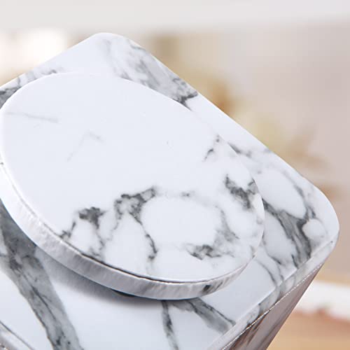 PUSU Leather 360°Rotatable Remote Control Holder,Nightstand TV Remote Caddy,Office Supplies Desktop Organizer,Spinning Storage Box for Pen,Mail,Phone,DVD, Blu-Ray, Media Player, Heater Controllers - color: 1 Marble