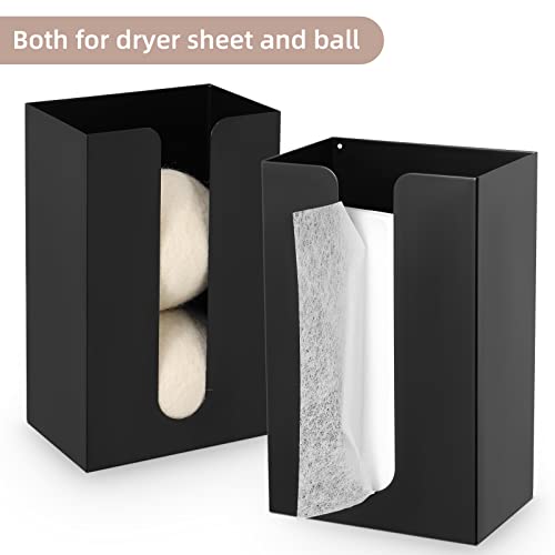 SUBEKYU Magnetic Dryer Sheet Holder for Laundry Room ,Dryer Sheet Container,Iron Dryer Sheet Dispenser for Laundry Storage and Organizition, Wall Dryer Sheet Box,Fabric Sheet Holder,Black - color: black