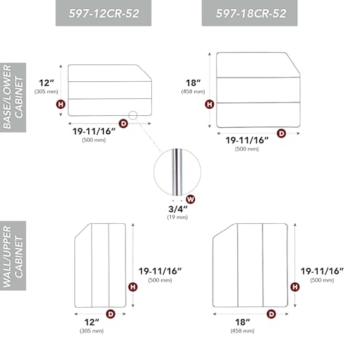 Rev-A-Shelf 18" Baking Sheet Shelf Organizer for Wall and Base Kitchen Cabinets, Divider Pan Rack Storage Wires for Cupboards, Chrome, 597-12CR-2-1 - size: 2 Pack, 18 inches
